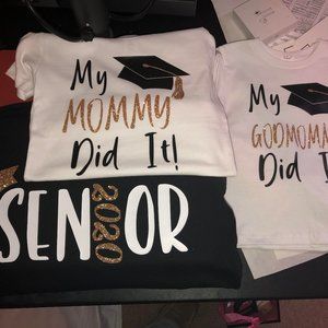 custom made t-shirts, bag, decals